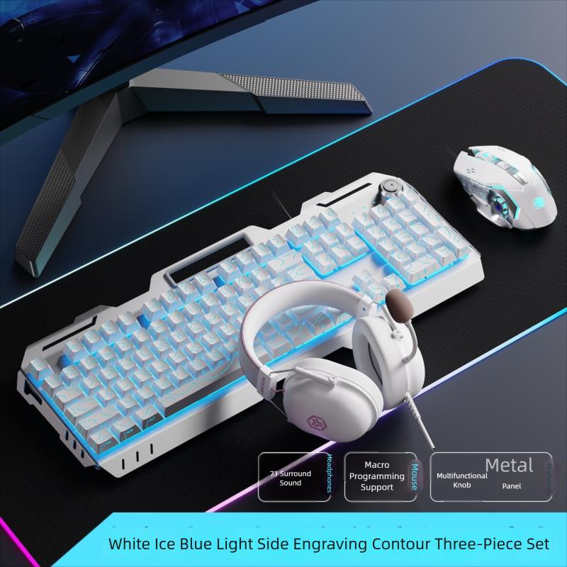 Forerunner GX810 Mechanical Gaming Keyboard & Mouse Set – Wired RGB E-Sports Keyboard for Office & PC