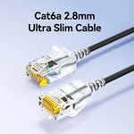 SAMZHE Slim Cat6A RJ45 Internet Cable High Speed 10Gbps 31AWG Support Cat8 Cat7 Network LAN Computer Patch Cable for PC & Gaming