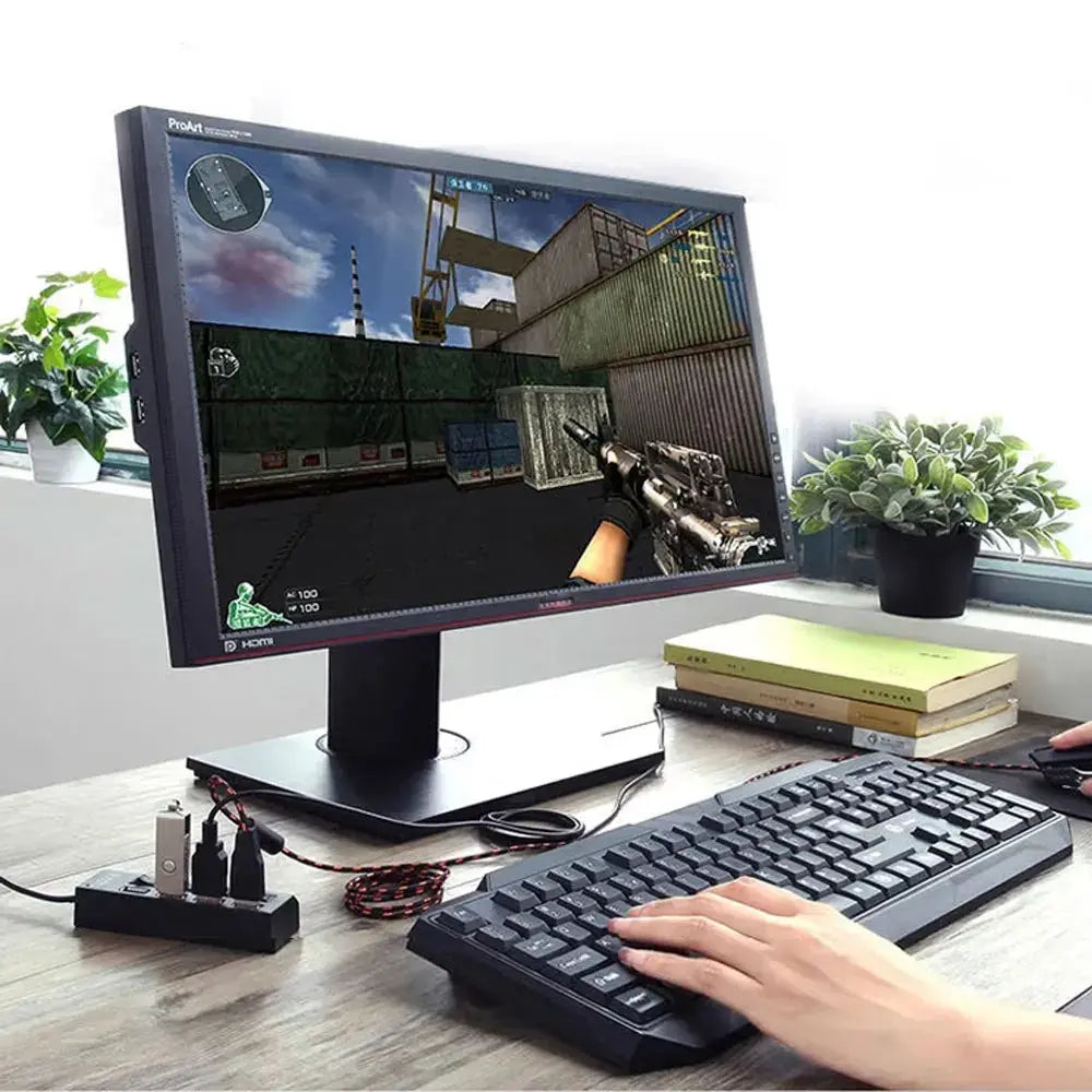 USB Hub Splitter With Individual Switch USB 4/7 Port Splitter Individual Switch USB Adapter Hub Multi-Port Socket Powered ON/OFF