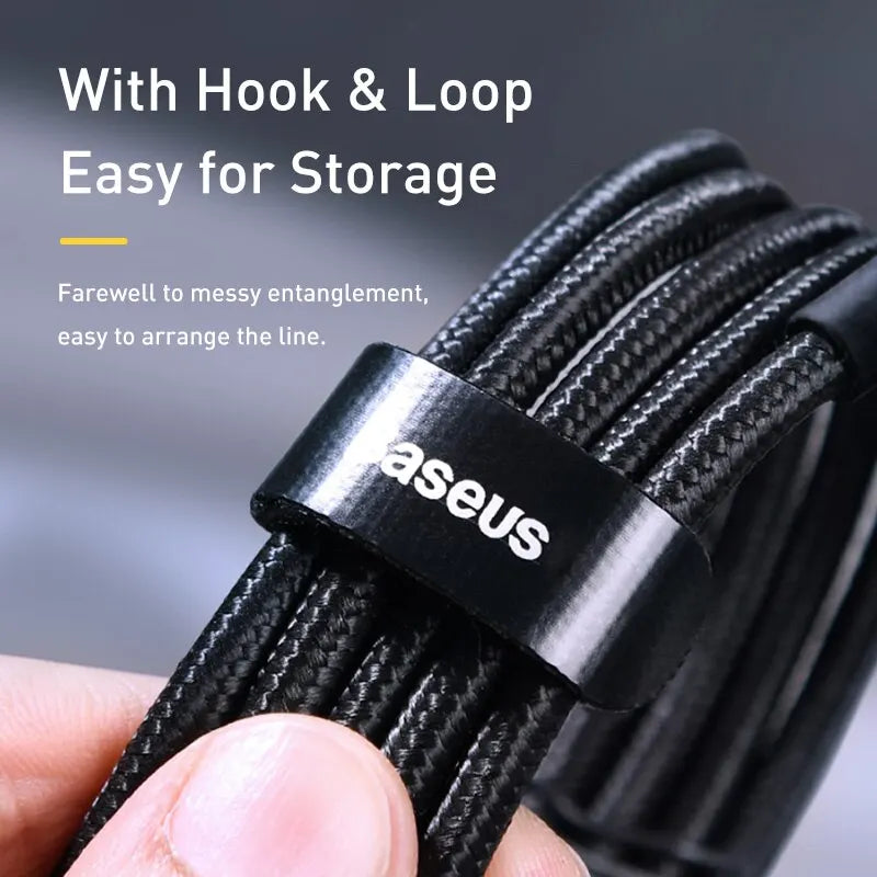Baseus USB Type C To USB C Cable For iPhone 17 16 100W/5A PD Fast Charging Charger Cord For Macbook Xiaomi Samsung Type-C Cable