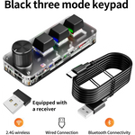 Bluetooth Macro Mechanical Keypad – 3-Key RGB Hotswap Red Switch Custom Programming Pad for Gaming, Photoshop & Productivity