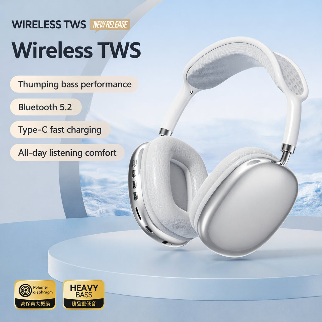 X17 Wireless Bluetooth Headphones – Over-Ear, Noise Cancelling, Gaming & Phone Compatible