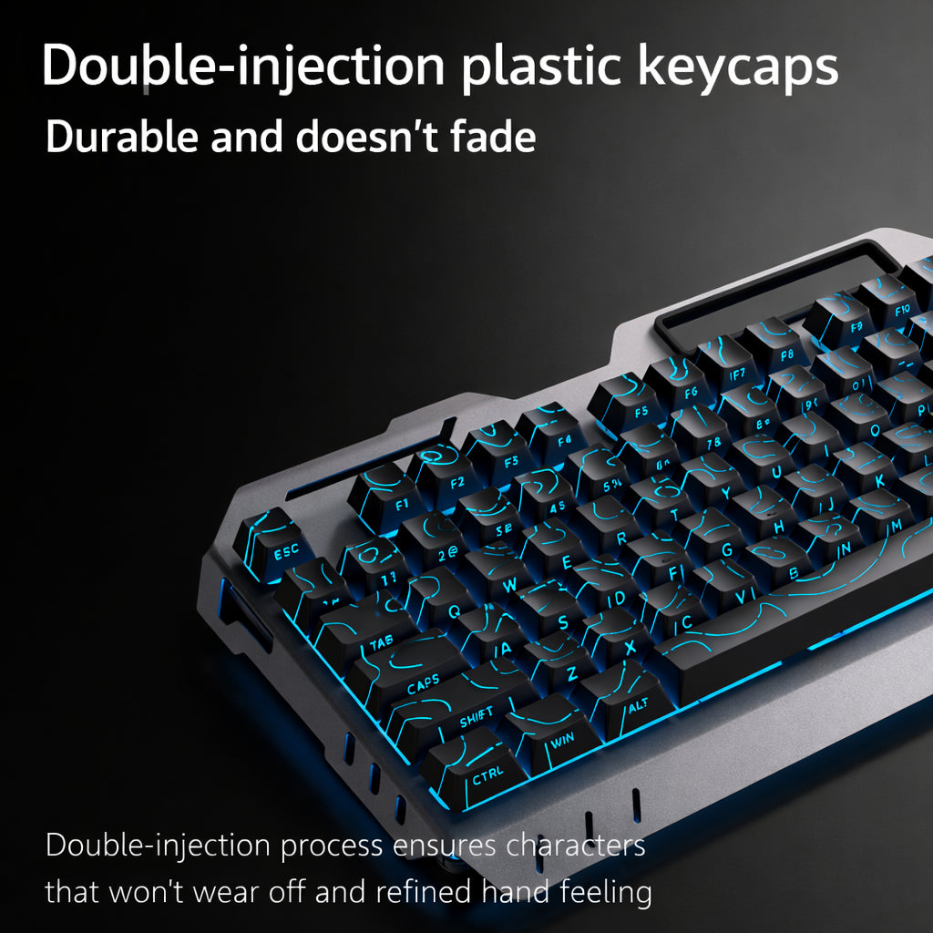 Forerunner GX810 Mechanical Gaming Keyboard & Mouse Set – Wired RGB E-Sports Keyboard for Office & PC