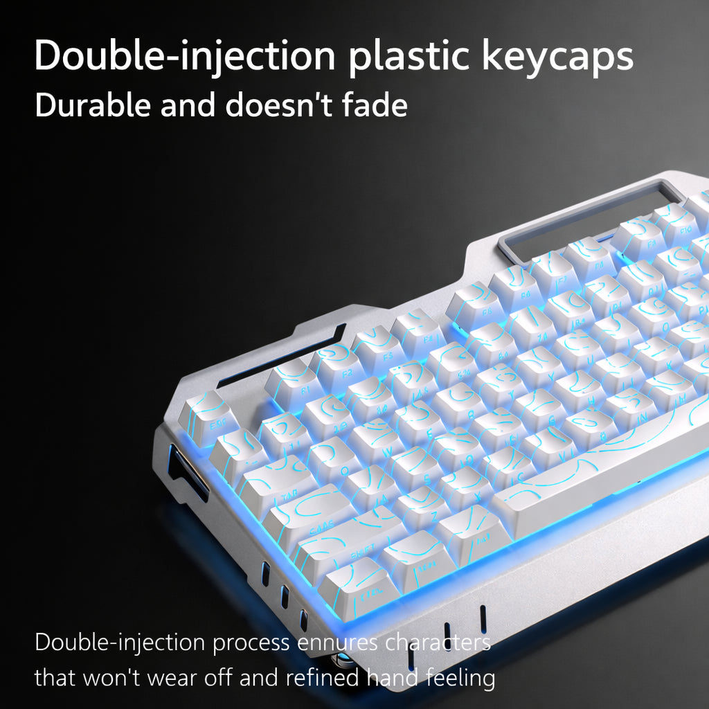 Forerunner GX810 Mechanical Gaming Keyboard & Mouse Set – Wired RGB E-Sports Keyboard for Office & PC