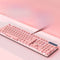 Ultra-Thin Silent Wired Keyboard Gaming Notebook Luminous Blue Pink Girls Retro Punk Office Mechanical Feel