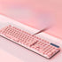 Ultra-Thin Silent Wired Keyboard Gaming Notebook Luminous Blue Pink Girls Retro Punk Office Mechanical Feel