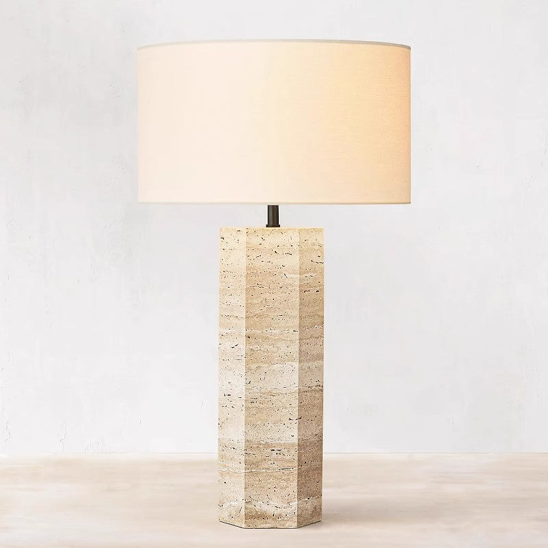 Modern Simple Accessible Luxury Decorative Stone Table Lamp Scandinavian Ins Style Designer Creative Retro Bedside Decorative Lamp