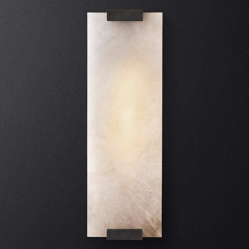 Modern Brass Alabaster Wall Sconce