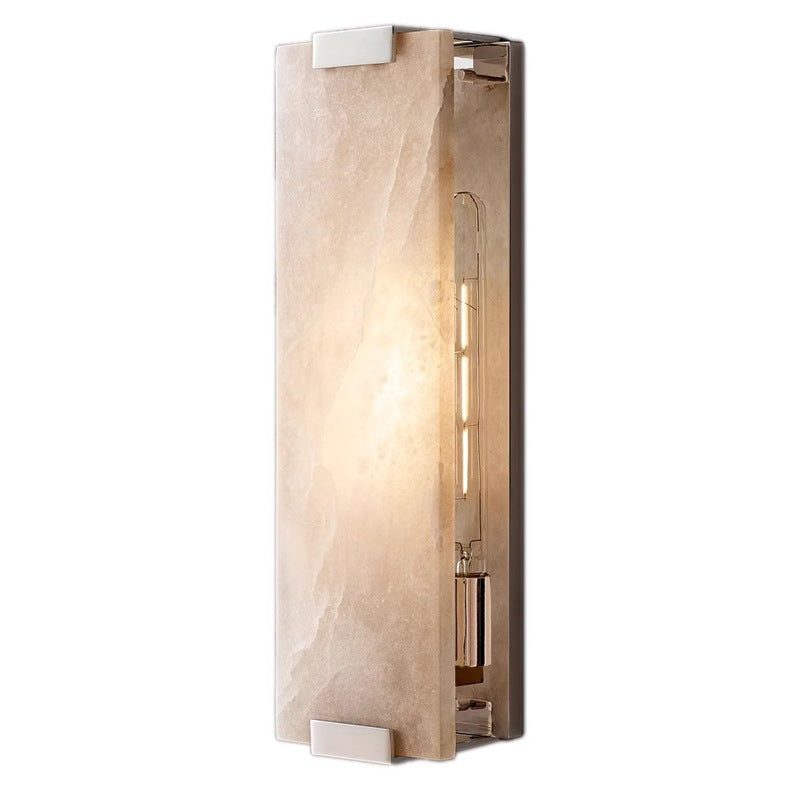 Modern Brass Alabaster Wall Sconce