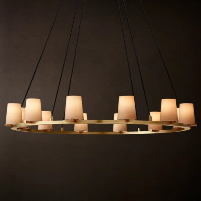 Luxury Copper Fabric Shade Lighting Collection
