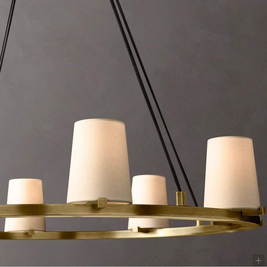 Luxury Copper Fabric Shade Lighting Collection