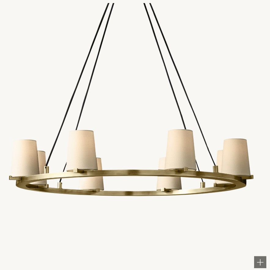 Luxury Copper Fabric Shade Lighting Collection