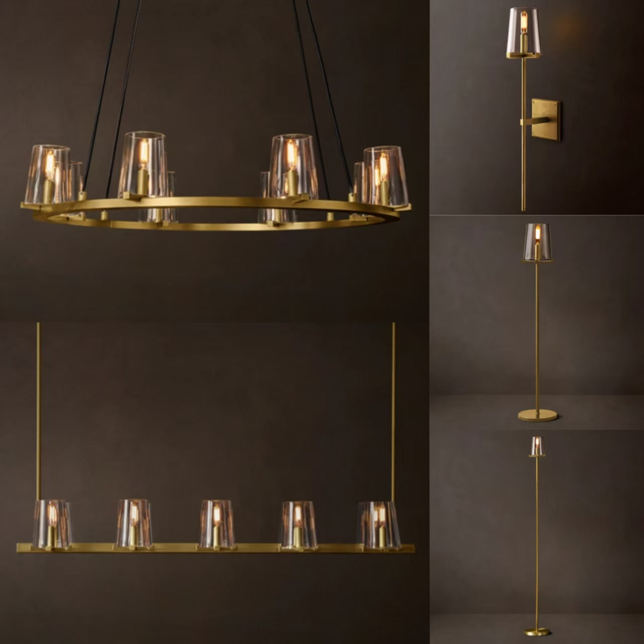 Luxury Copper Glass Lighting Collection