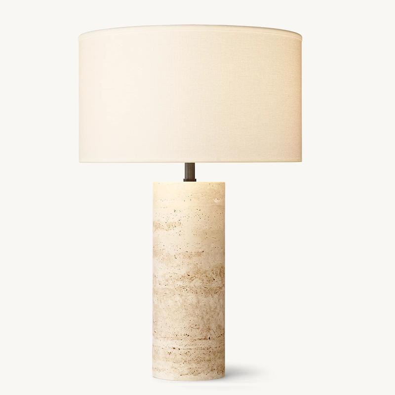 Modern Travertine Table Lamp