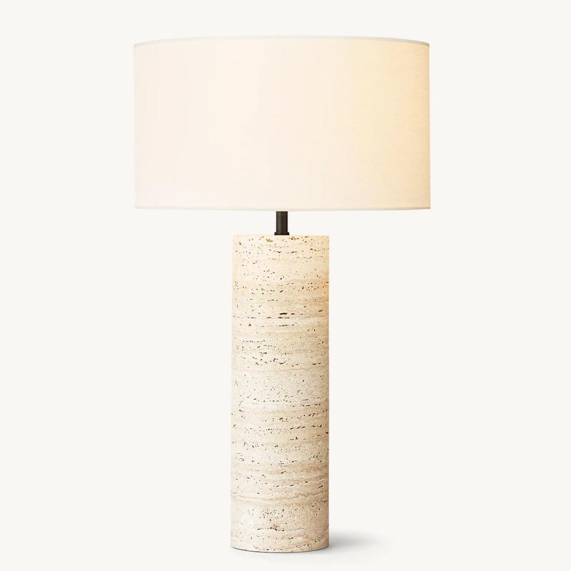 Modern Travertine Table Lamp