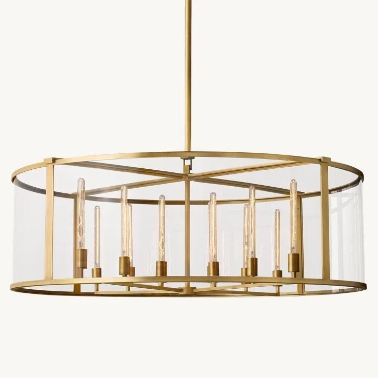 Modern Copper & Glass Chandelier Collection