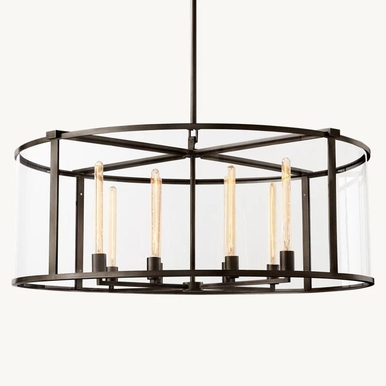 Modern Copper & Glass Chandelier Collection