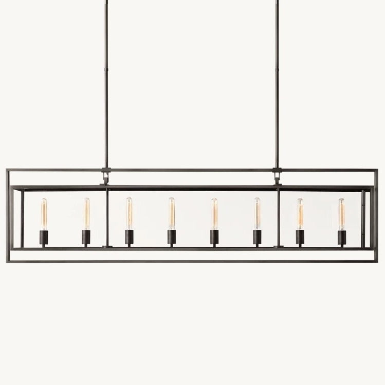 Modern Copper & Glass Chandelier Collection