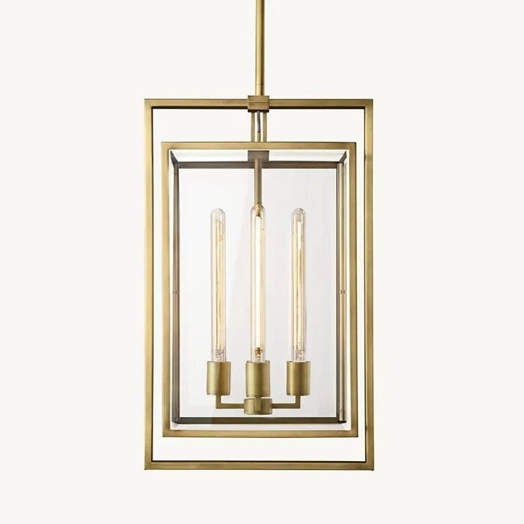 Modern Copper & Glass Chandelier Collection