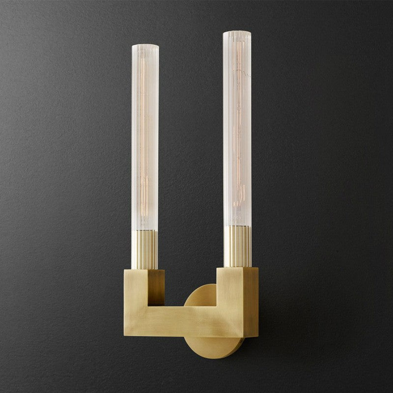 Modern Copper Glass Wall Sconce