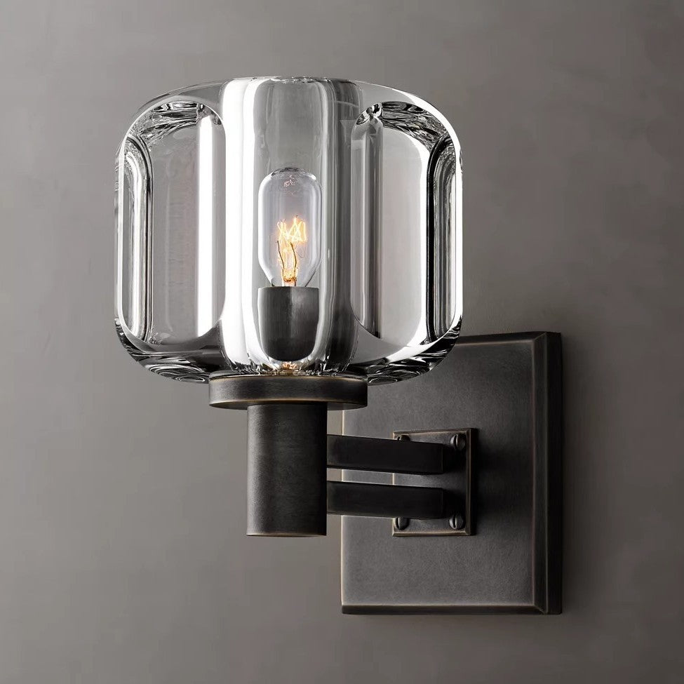 Luxury Copper Crystal Wall Sconce