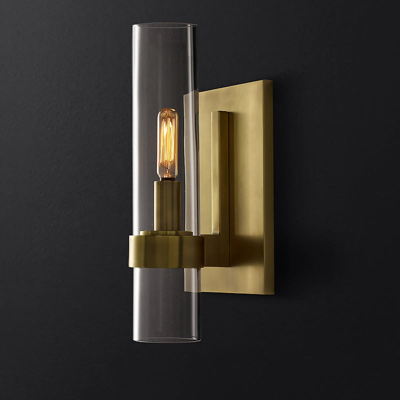 Modern Copper Glass Wall Sconce