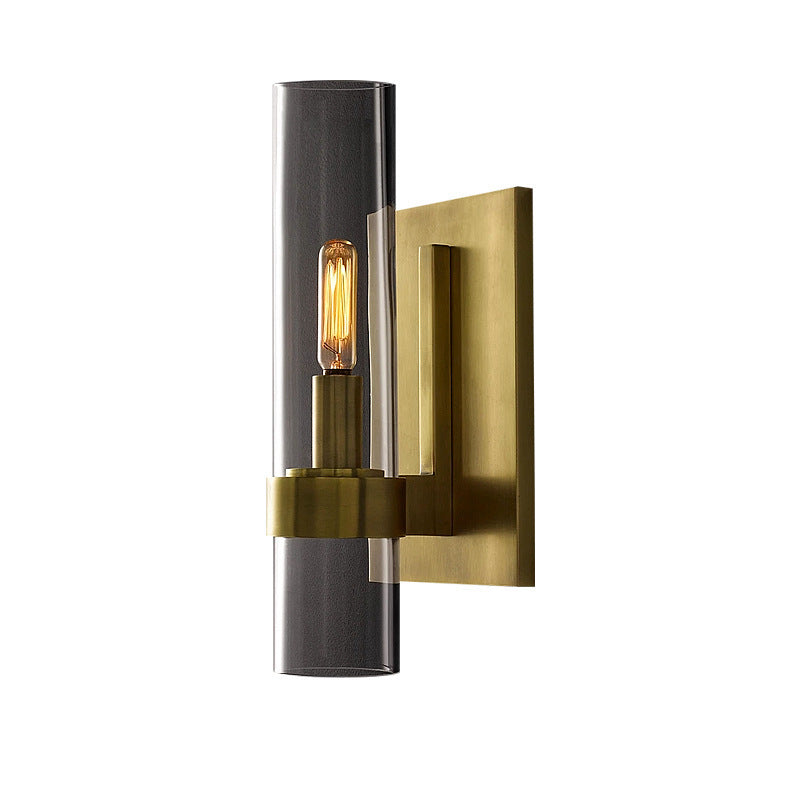 Modern Copper Glass Wall Sconce