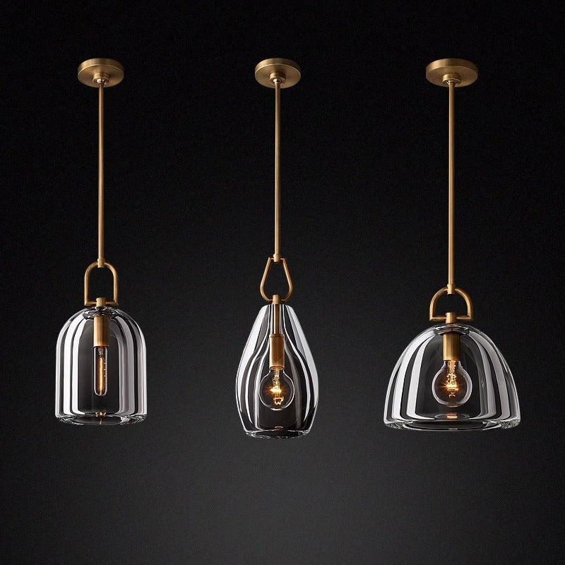 Luxury Copper Crystal Pendant Light