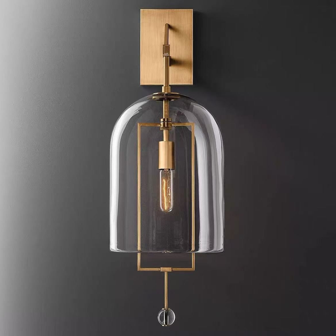 Luxury Copper Glass Wall Sconce