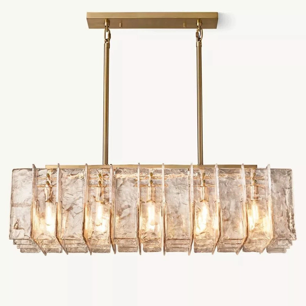 Luxury Copper & Glass Chandelier Collection