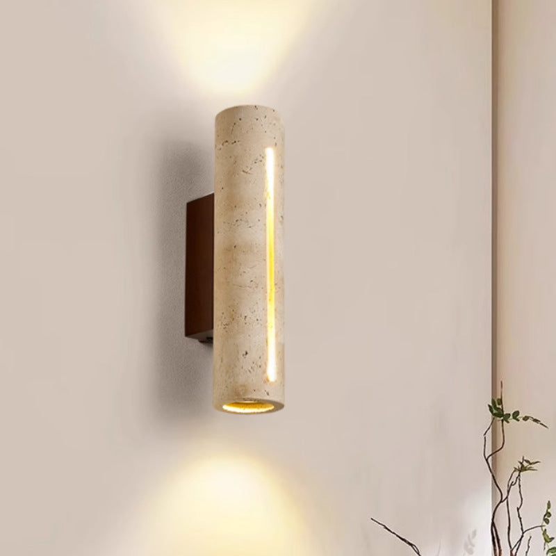 Natural Travertine LED Wall Sconce