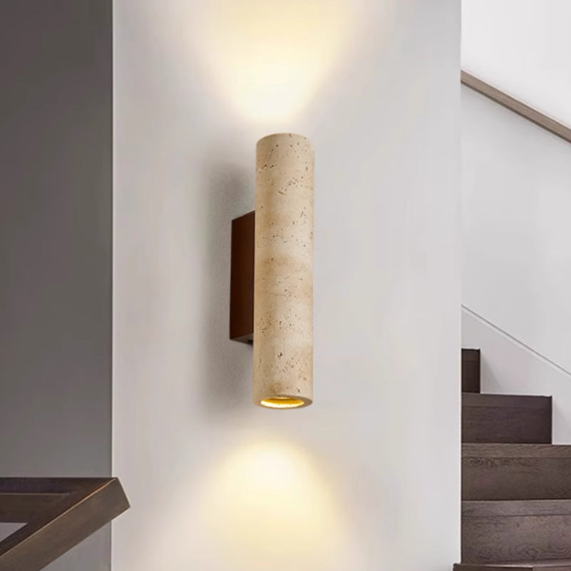 Natural Travertine LED Wall Sconce