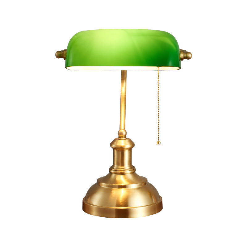 Vintage Copper Glass Table Lamp