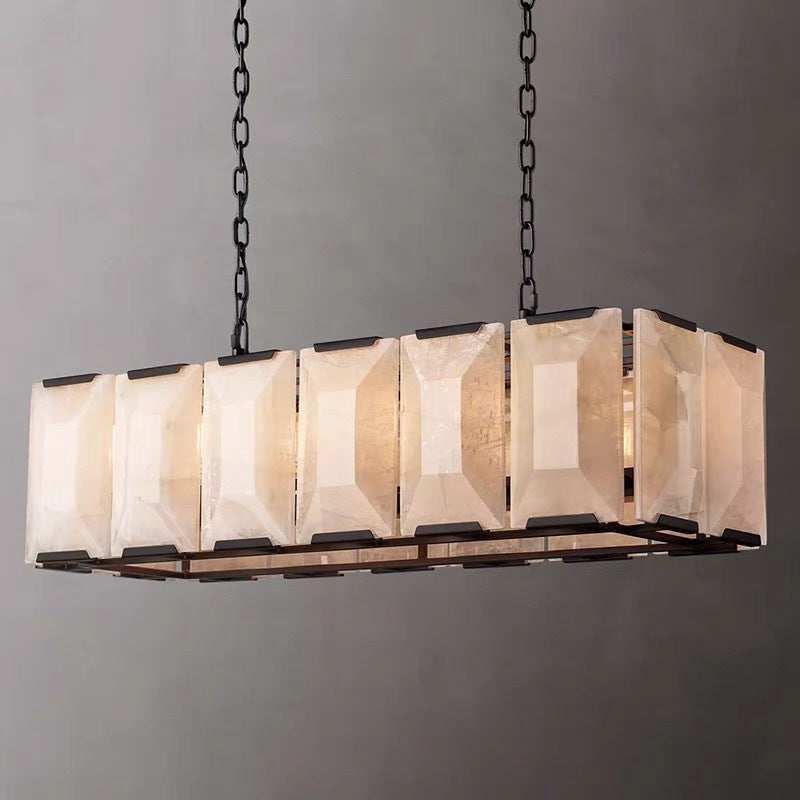 Modern Marble Island Chandelier