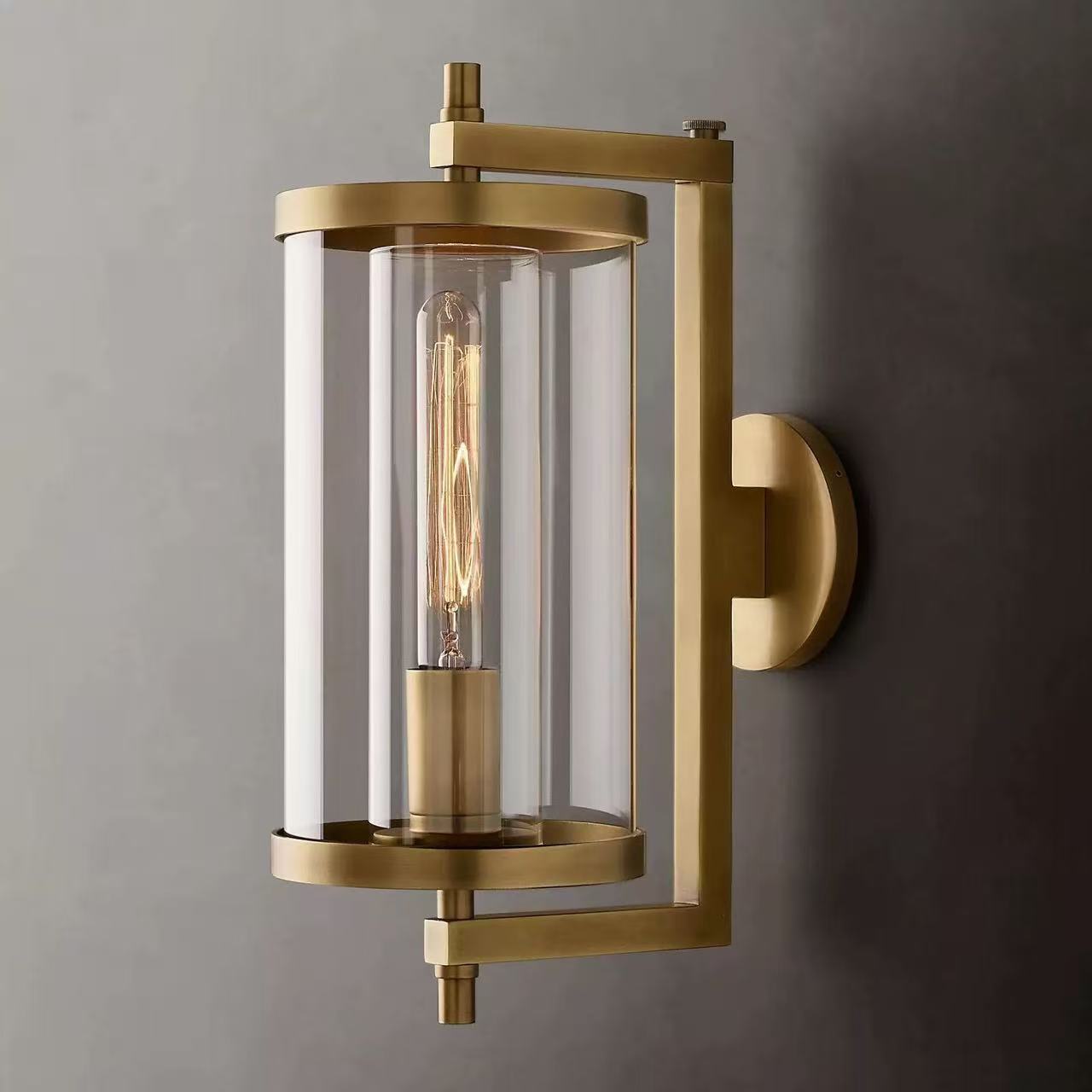 Modern Iron & Glass Wall Sconce