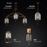 Modern Copper Glass Pendant Light