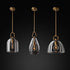 Modern Copper & Crystal Pendant Light