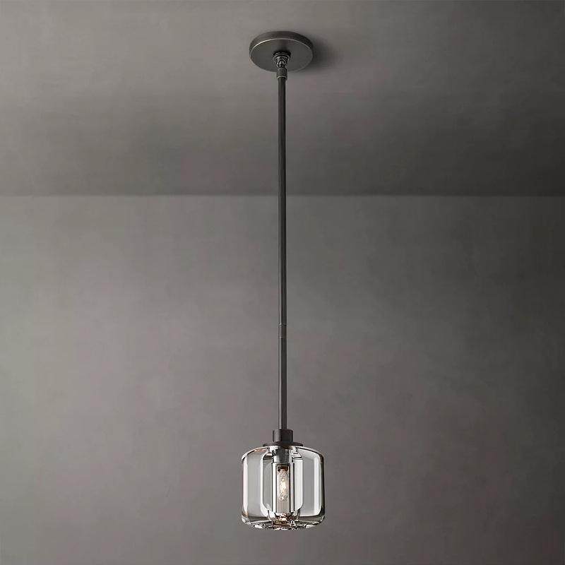 Modern Copper & Crystal Pendant Light