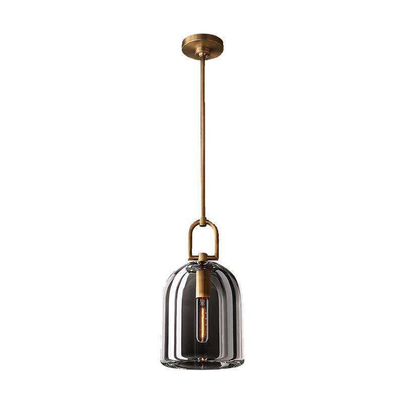 Modern Copper & Crystal Pendant Light
