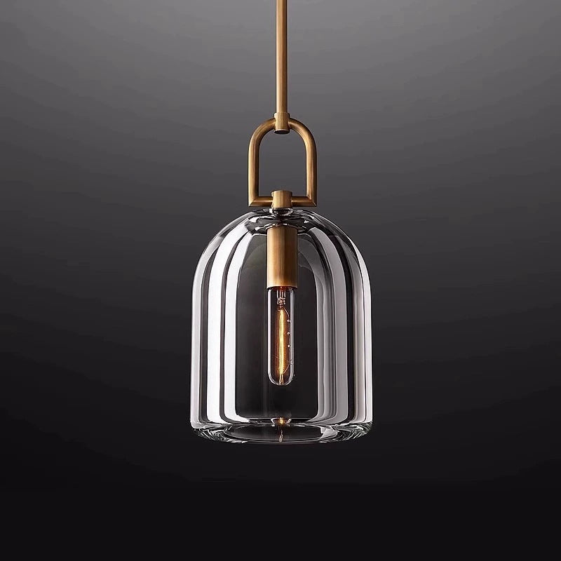 Modern All-Copper Crystal Pendant Light