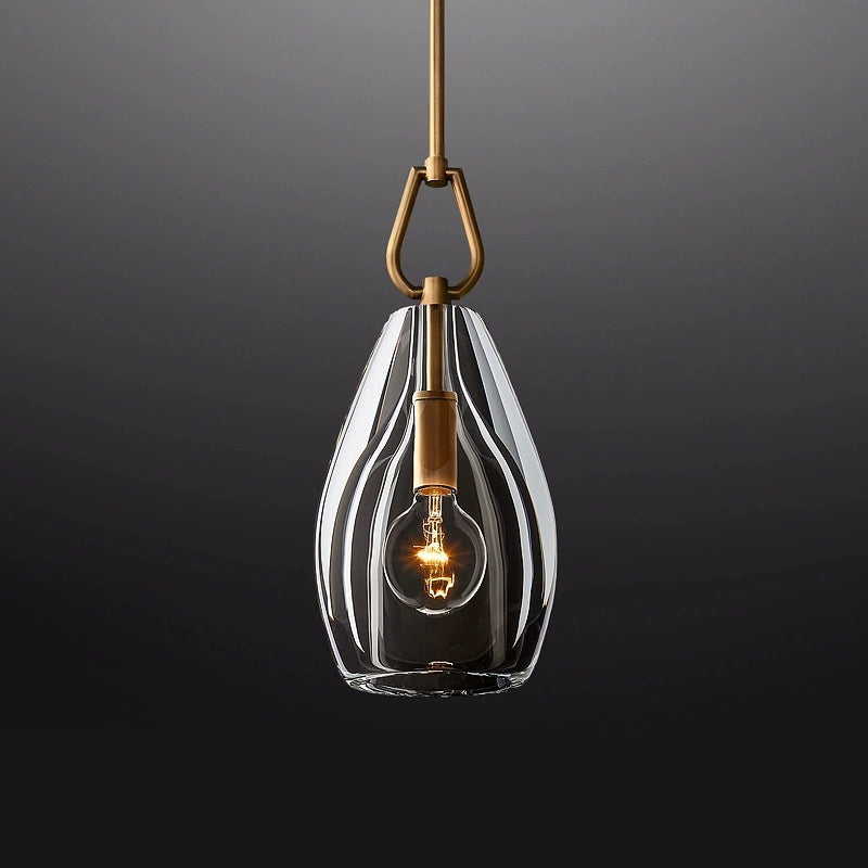 Modern All-Copper Crystal Pendant Light