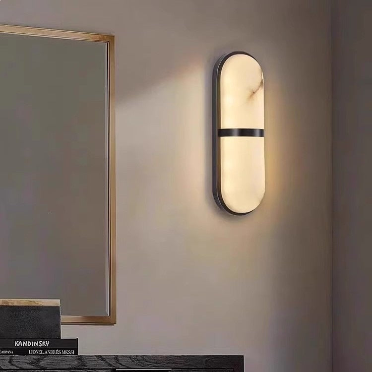 Modern Copper & Marble Wall Sconce