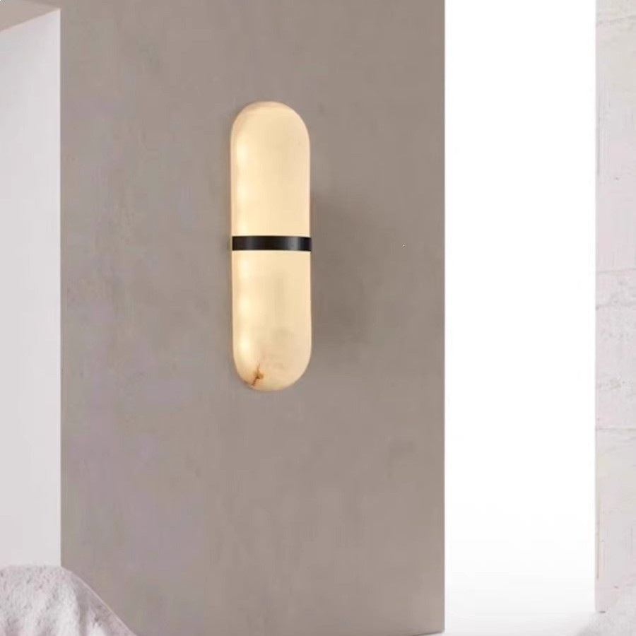 Modern Copper & Marble Wall Sconce