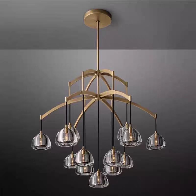Modern All-Copper Crystal Chandelier