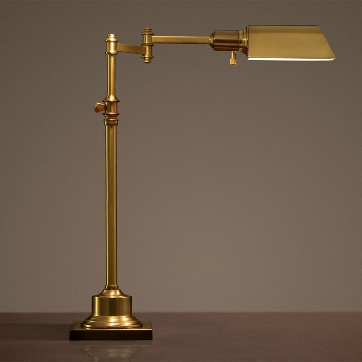 Industrial Bronze Adjustable Mechanical Arm Desk Lamp