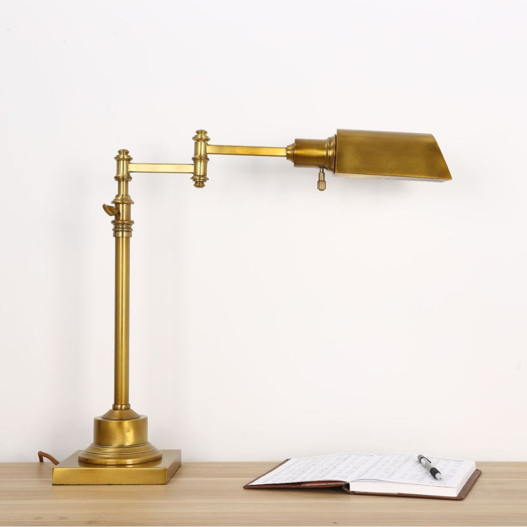 Industrial Bronze Adjustable Mechanical Arm Desk Lamp