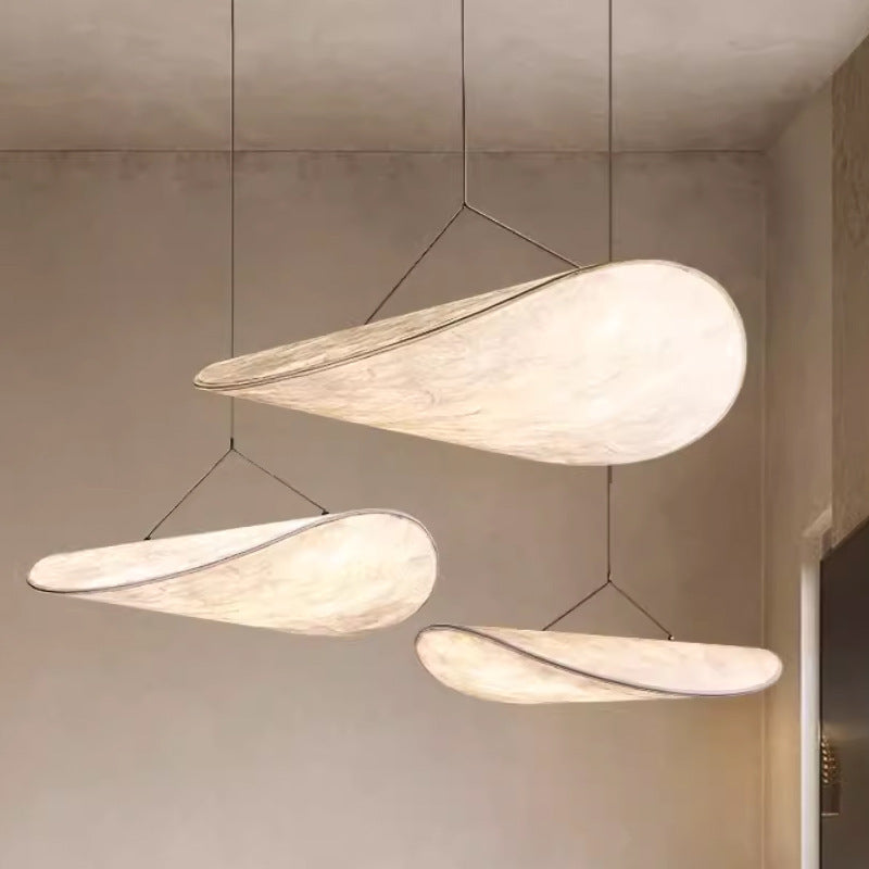 Japanese Zen Silk Cloud Pendant Light – Wabi-Sabi Nordic Hanging Chandelier for Bedroom, Dining Room & Tea Room