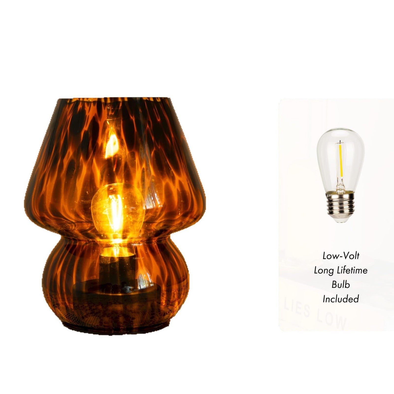 Wireless Glass Mushroom LED Table Lamp