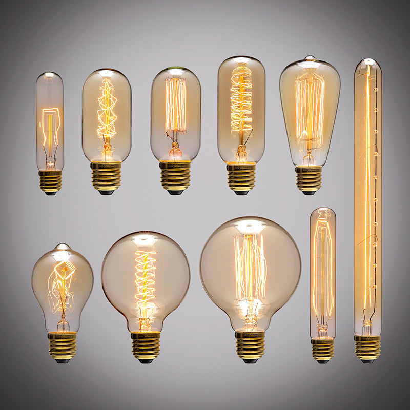 Classic Edison Filament Bulb – E27 Vintage Glass Light, ST64/G80/G95