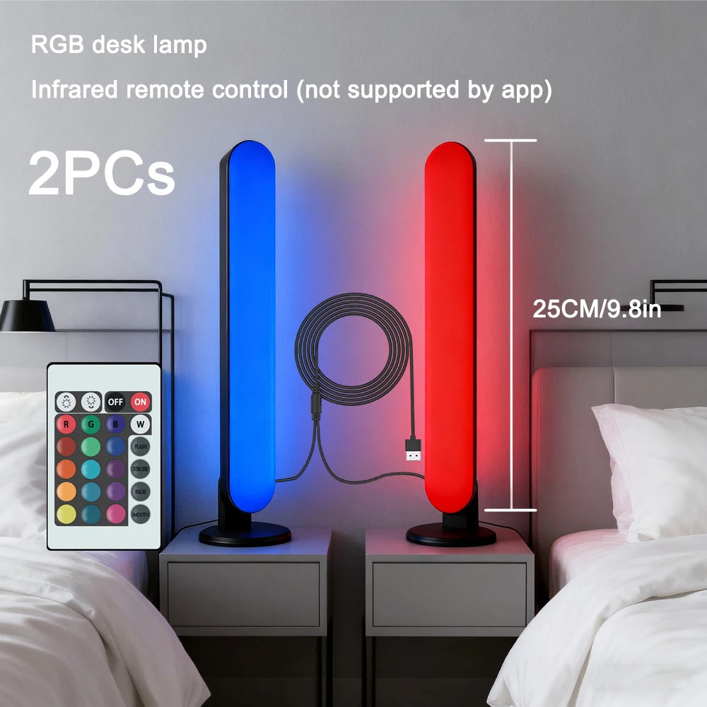 RGB USBLED Light Bar  Color Changing TV Backlight Remote Symphony Atmosphere Light Strips Music Rhythm Ambient Pickup Lamp Decor